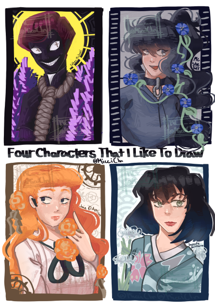 Four Characters That I Like To Draw