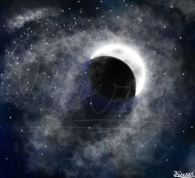 Crescent Moon with Clouds🌌