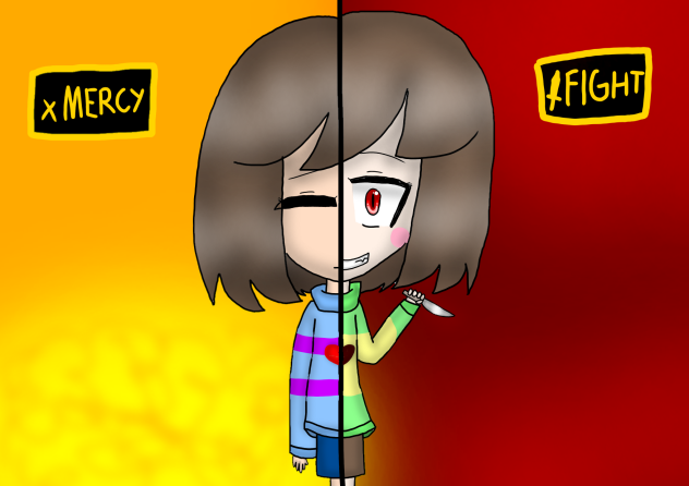 Chara and Frisk Speedpaint