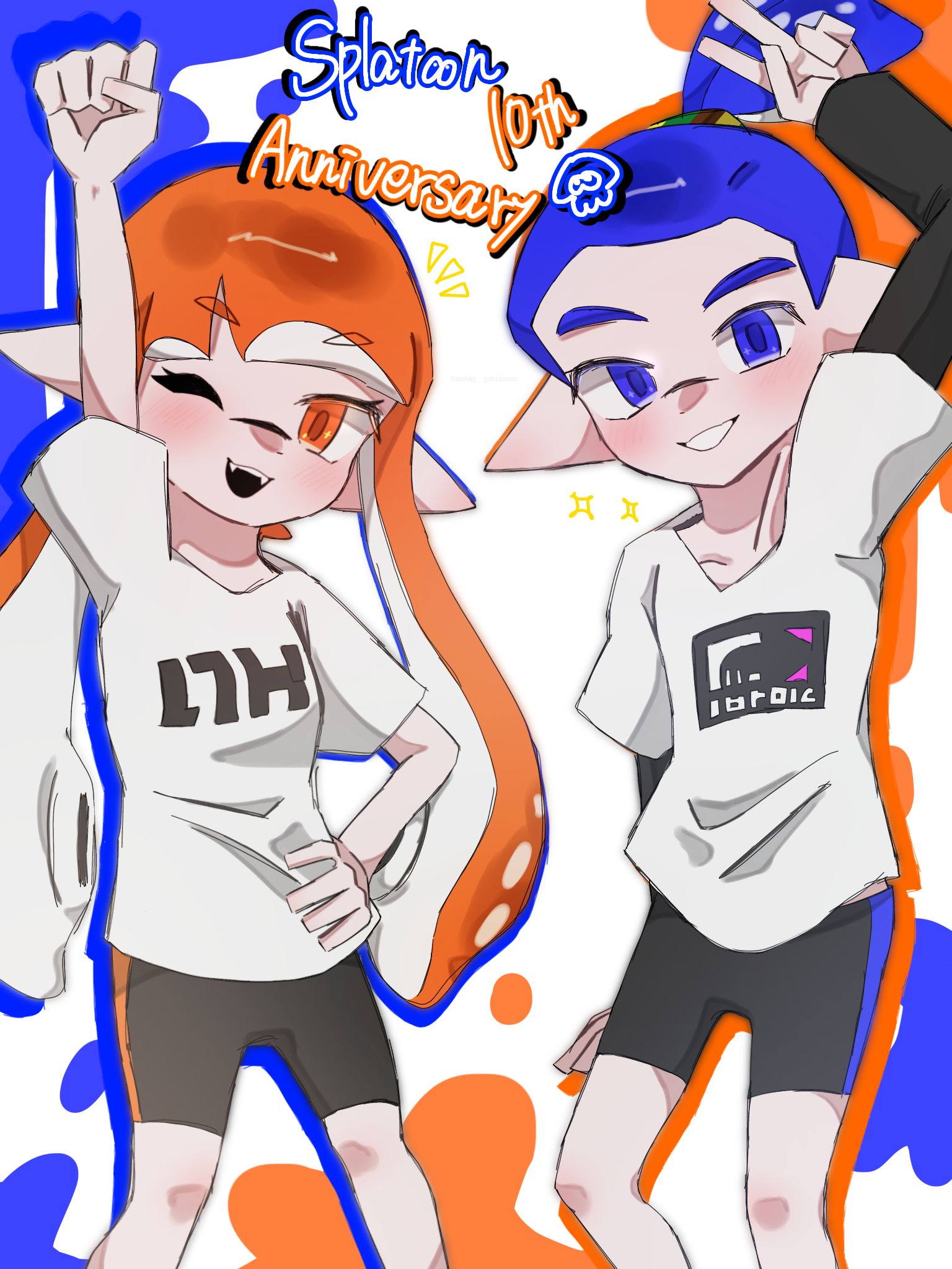 ☆Splatoon様☆ イカセーラーホワイト(水着) #スプラトゥーン #Splatoon #fanart