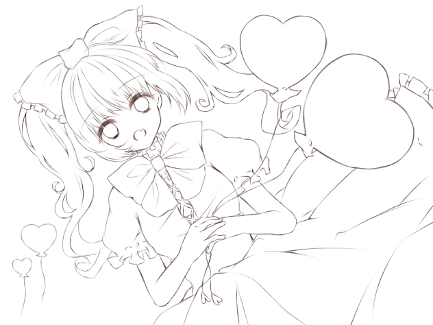 線画塗ってあげてね✨