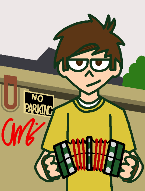 (Day 27) Logan with a concertina