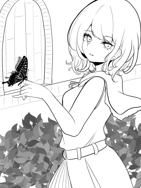 【線画】こどく