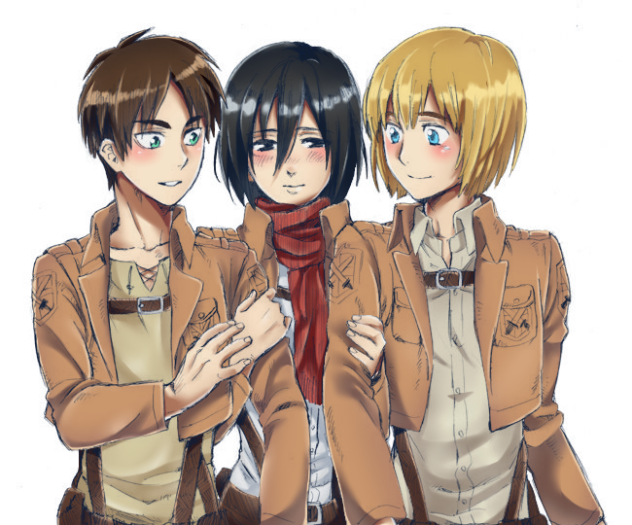 Erem Mikasa Armin Attack On Titan