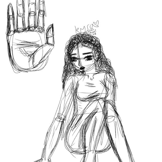 female anatomy practice sketch🤚🏼👩🏽‍🦱