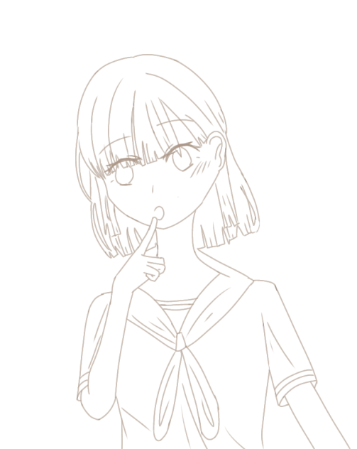 일본 교복 소녀 일러스트 색칠 공부