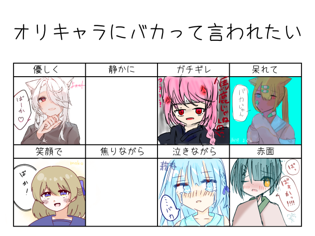 オリキャラにバカって言われたい