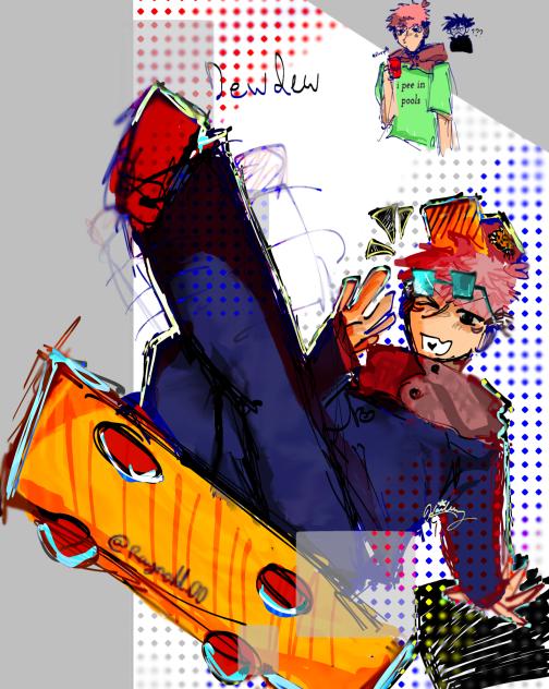 Yuuji skateboarding^^