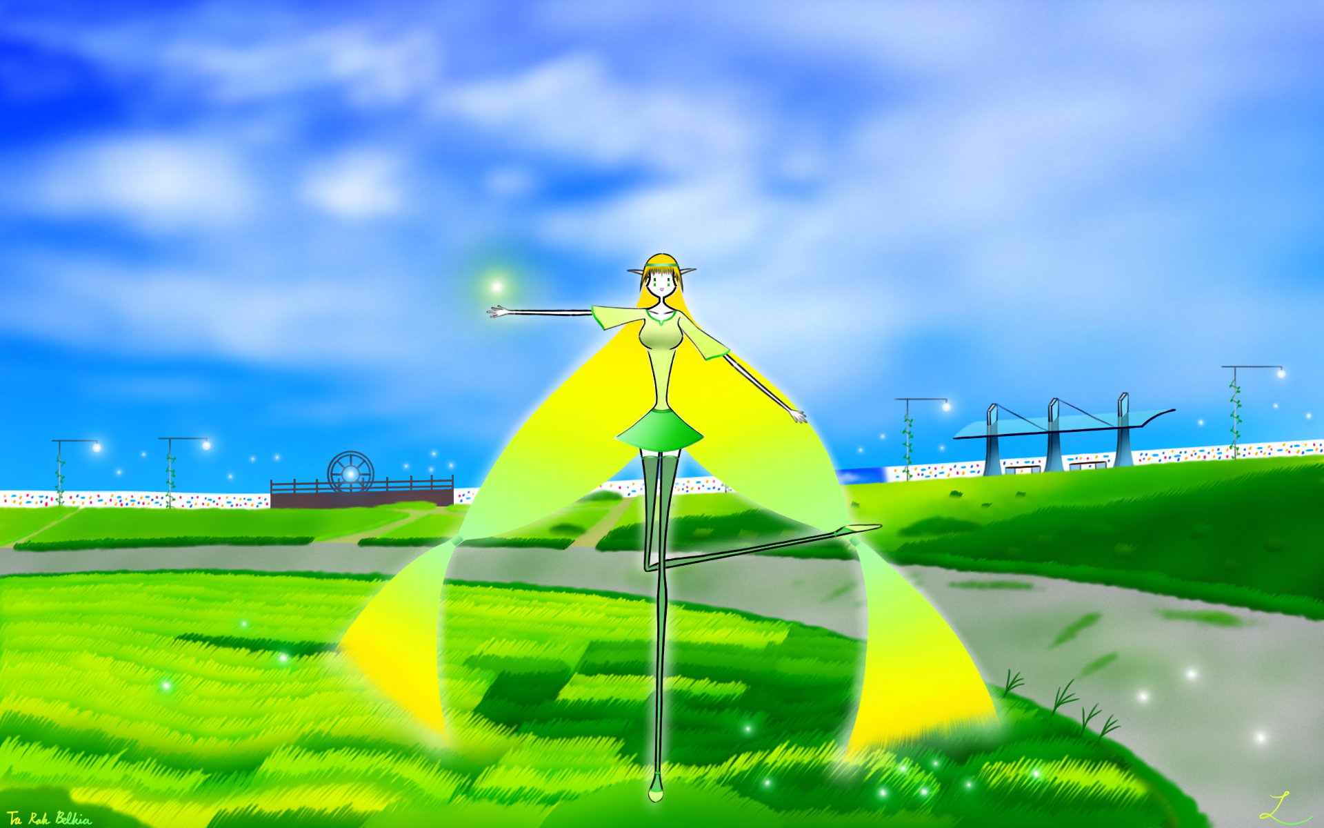 The Green Grass Path - ibisPaint
