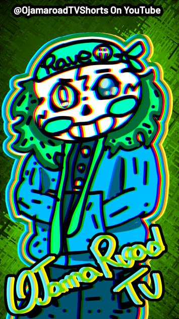 Sans rave partygoer.