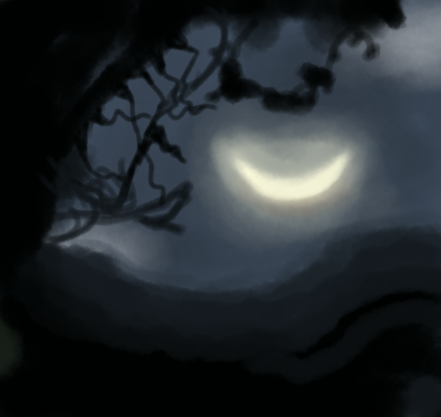 The moon on a spring night - ibisPaint