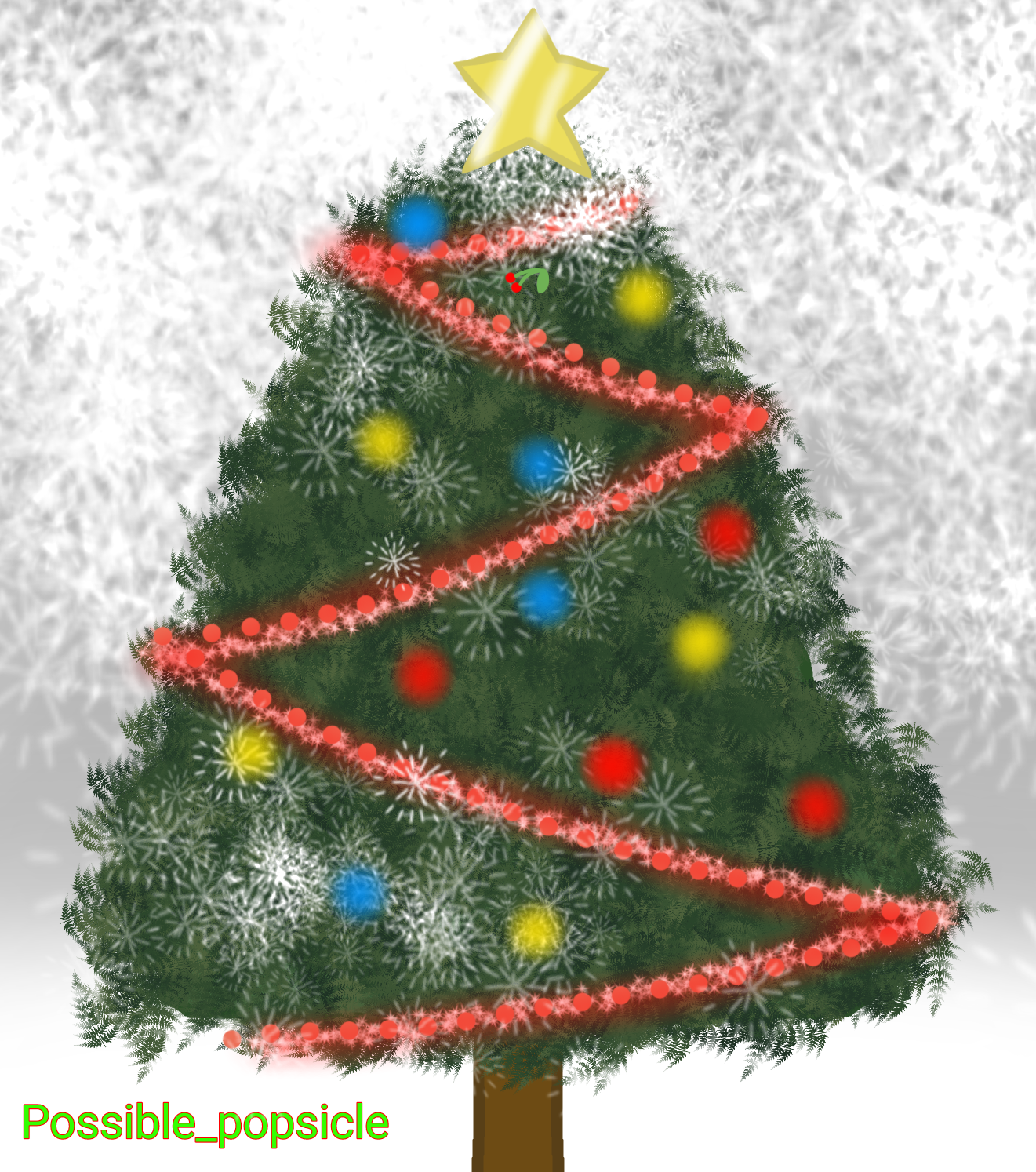 Christmas tree ☃️🎄🎅🦌 - ibisPaint