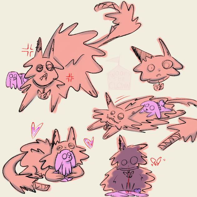Rat cat doodles lol