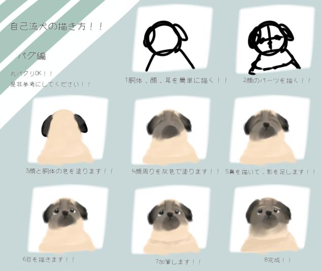 パグの描き方！！