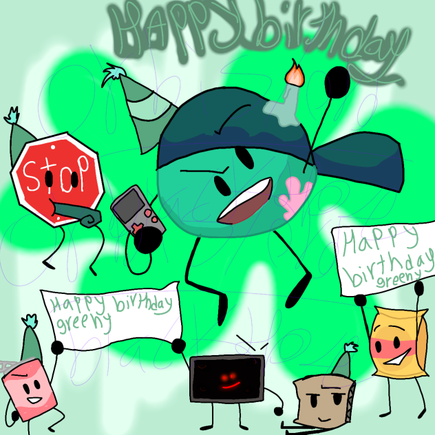 happy birthday greeny