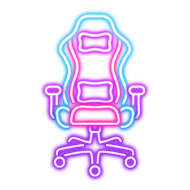 Gaming chair neon sign