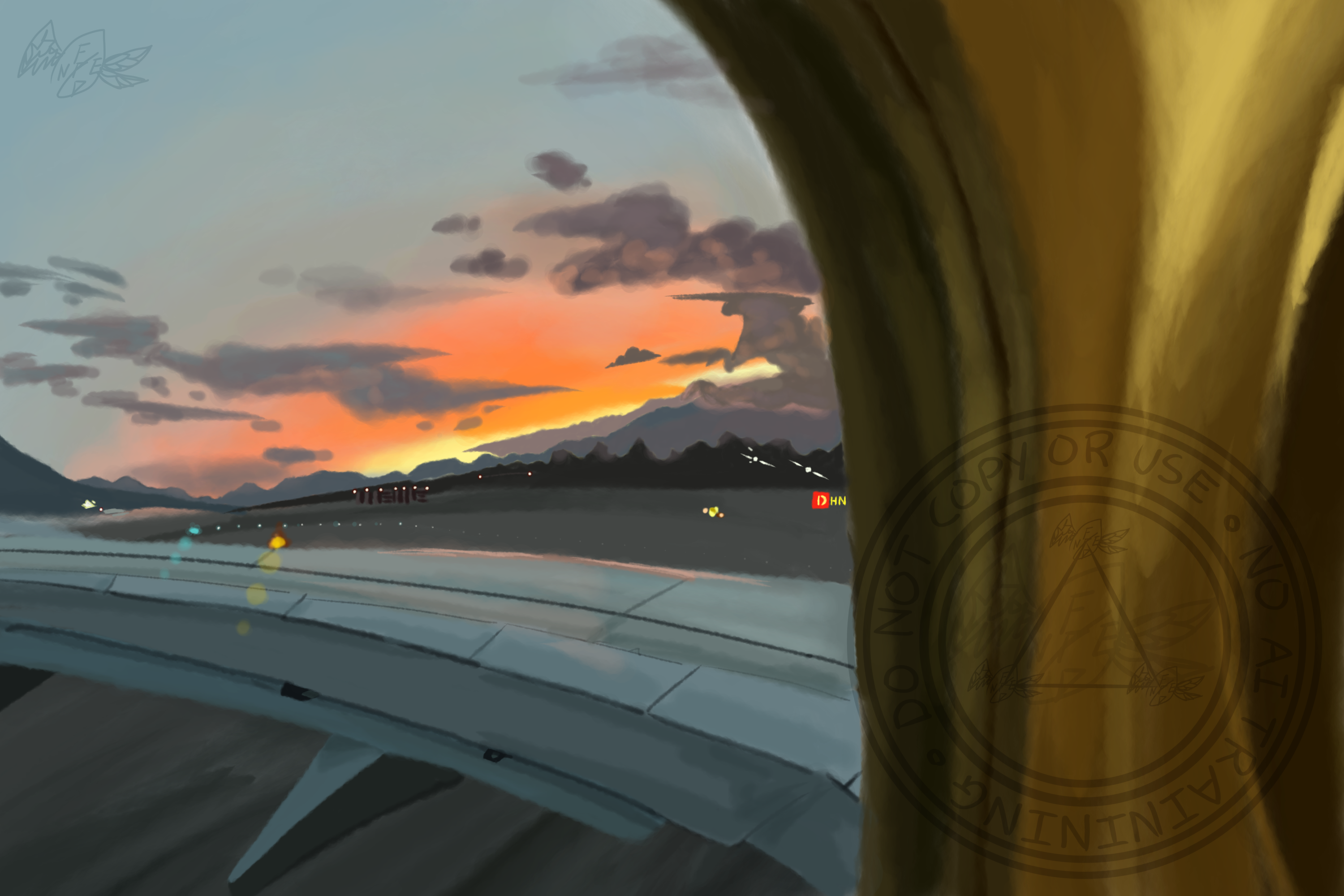 Painting on the plane - ibisPaint