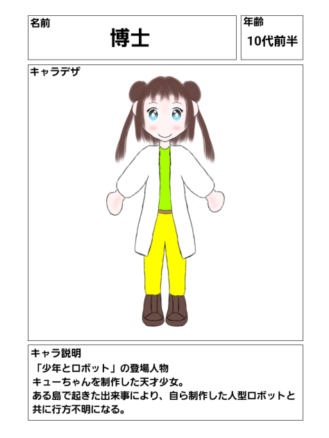 キャラ設定イラスト　博士