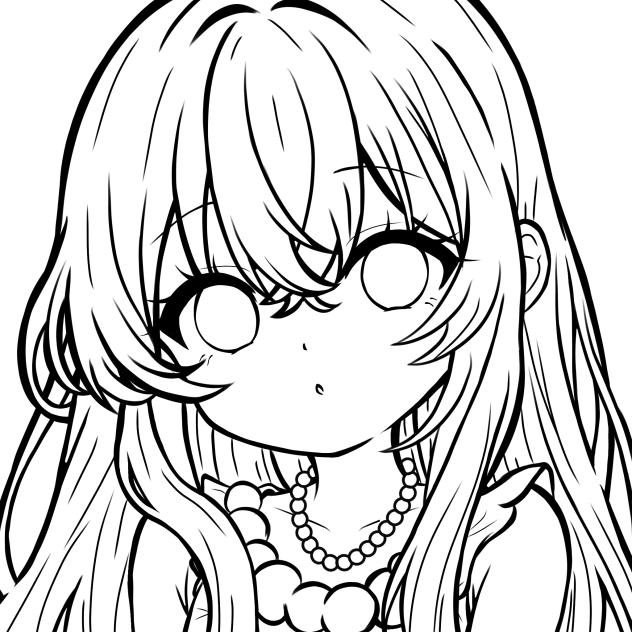 線画 ＊ 塗ってください ［91］