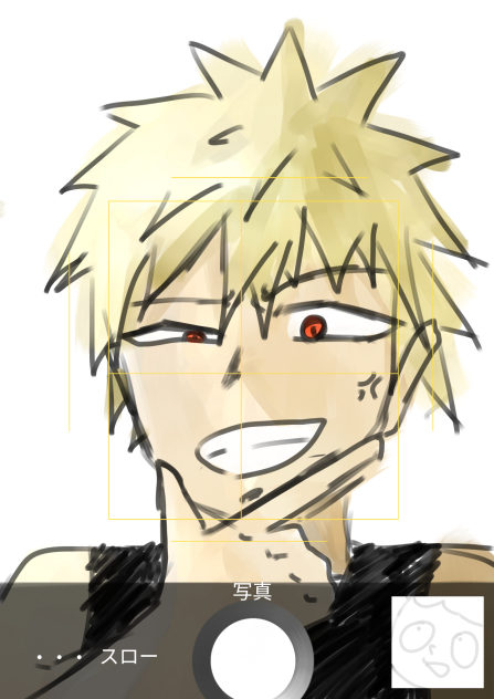 爆豪君がカメラに向かってキメ顔してくれるそうです