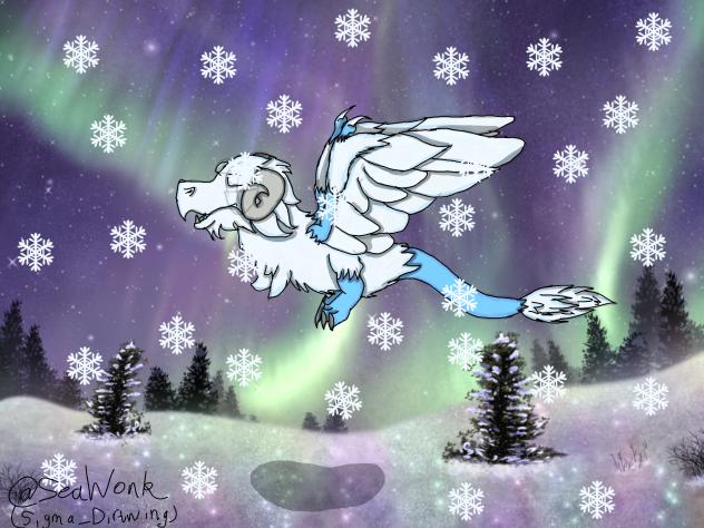 Snow dragon fanart-DragonVale