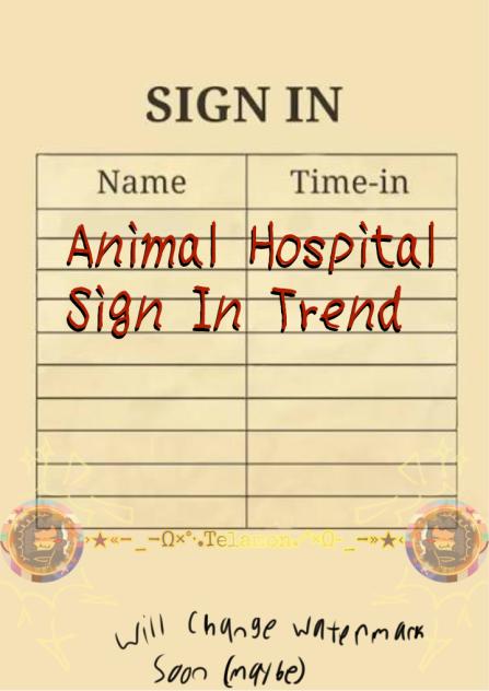 Animal Hospital - Sign In Trend