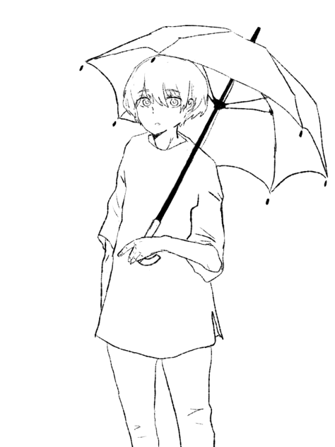Eveさんの線画。