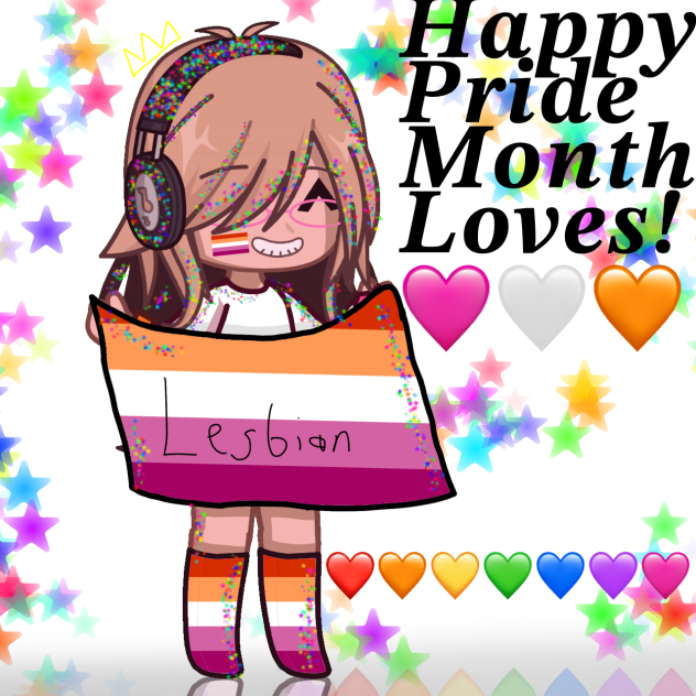 More pride month art 🧡🤍🩷