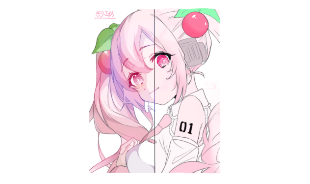 桜ミク半分塗らせていただきました！