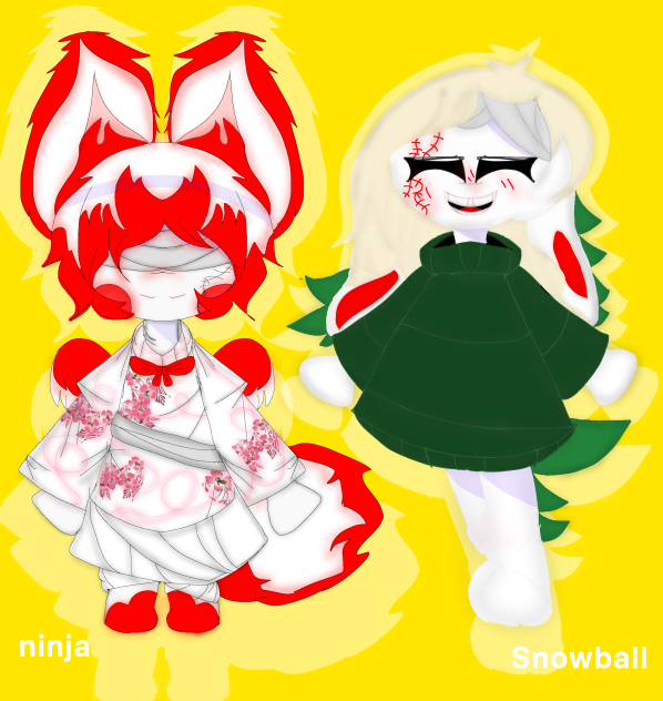 Ninja and snowball ✨🤍💚 (slightly old)