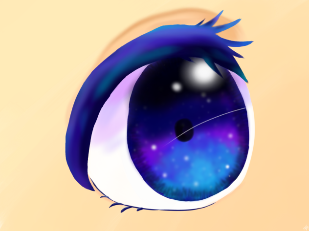 瞳に映る星空