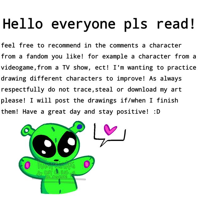Drawing character suggestions!