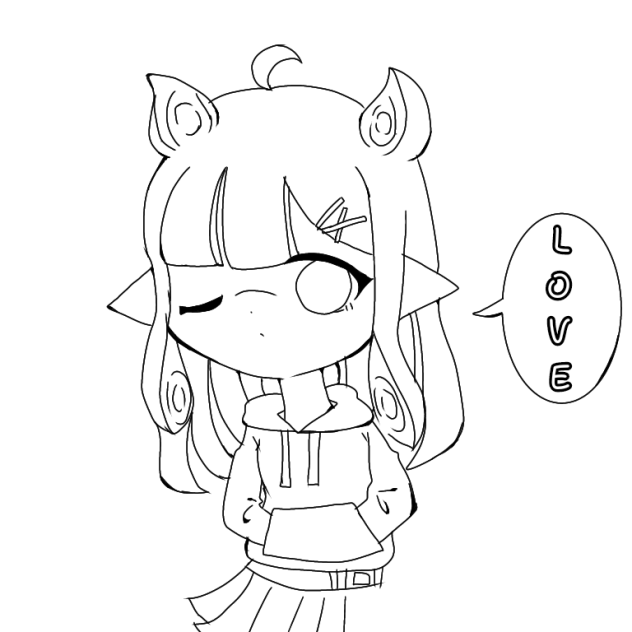 LOVE〘線画〙