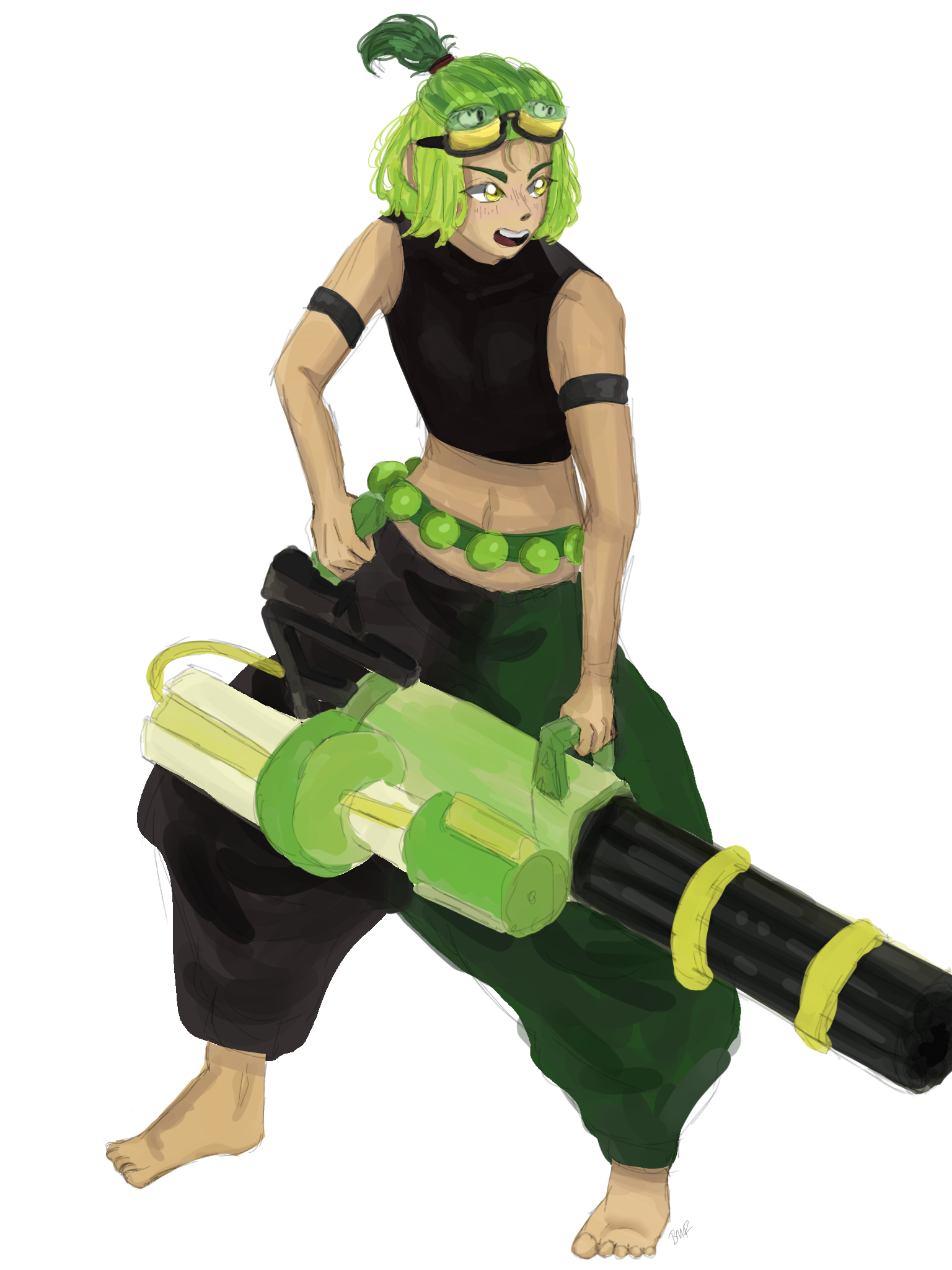 Peashooter as a human! ibisPaint