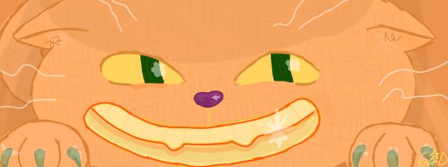 squashed orange kitty 😽