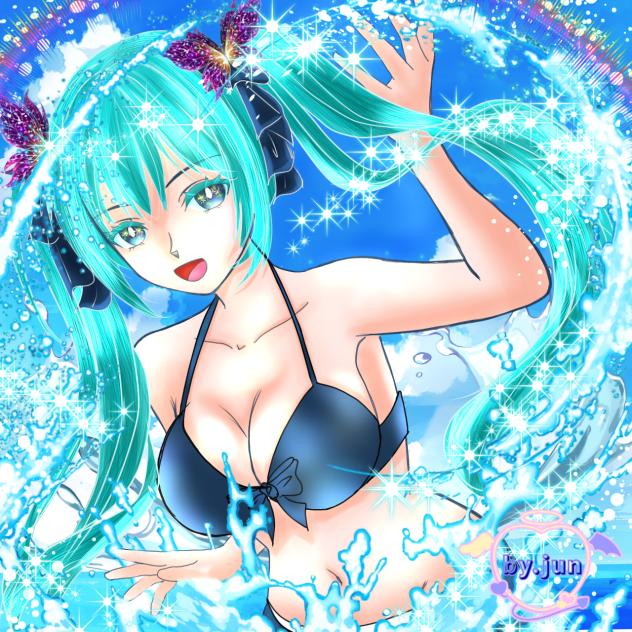 ビキニツインテ女の子♡