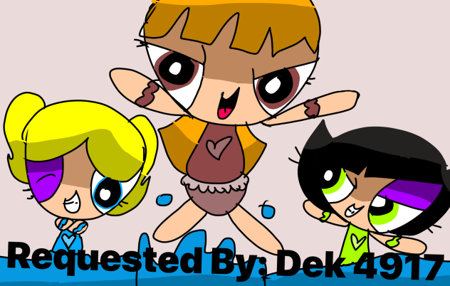 Powerpuff girls swimming fun