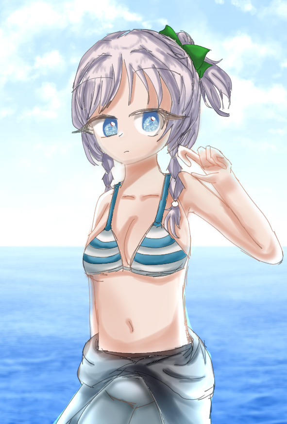東方project 咲夜　水着　美少女　クリアファイル　VZ17 東方project 咲夜 水着 美少女 クリアファイル VZ17（送料無料の