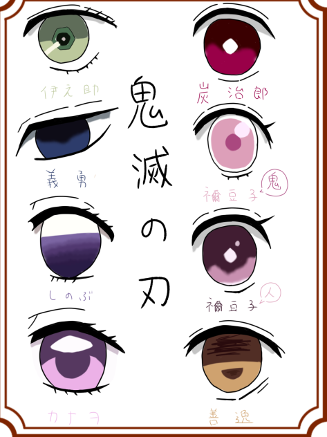 鬼滅の刃の目