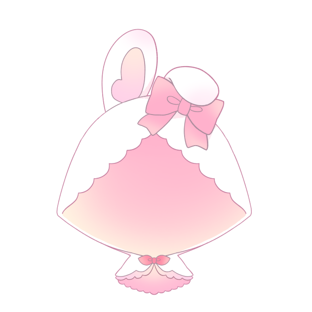 うさぎのフード付きケープ　桃色