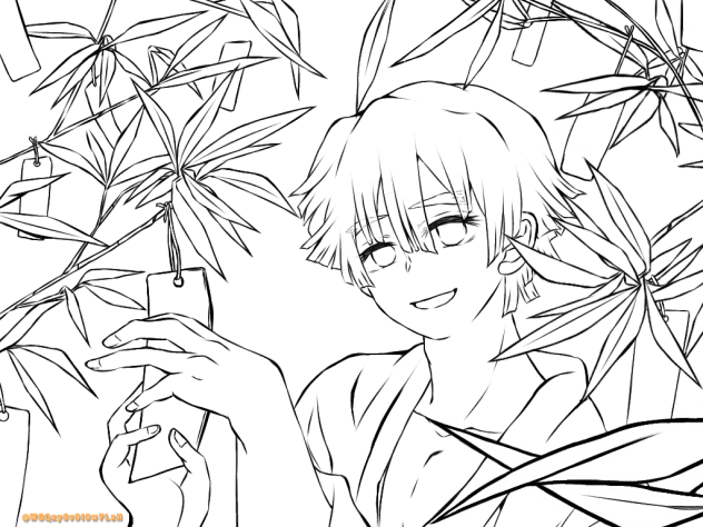 七夕祭🎋 線画