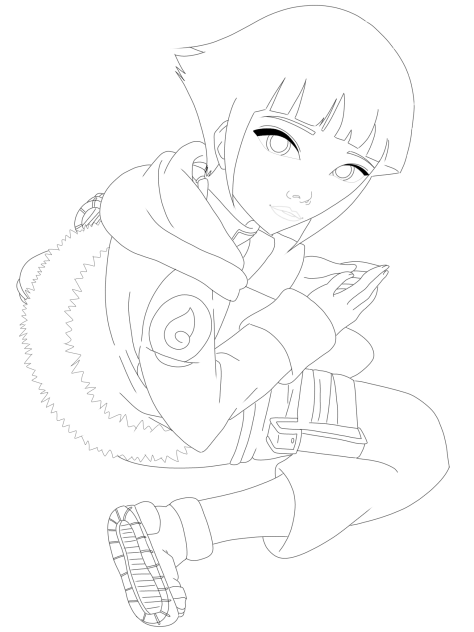Hinata Hyuga lineart