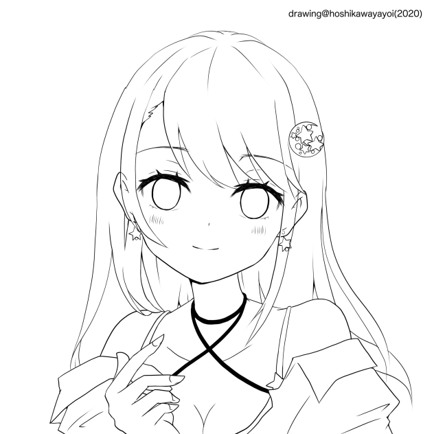 ラベンダー(ぬりえ)