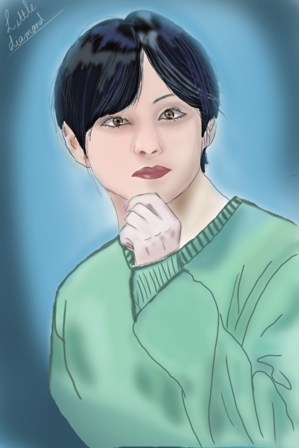 bts fan_art_v_kim teahyung