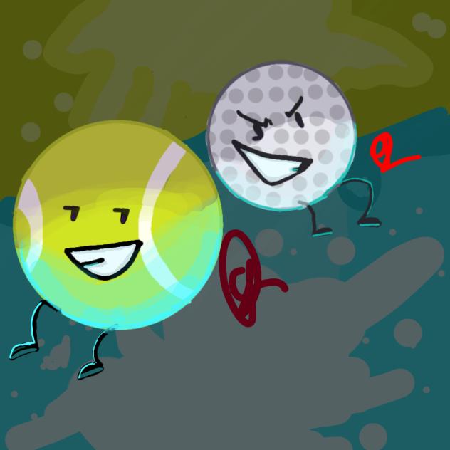 Golf ball and tennis ball