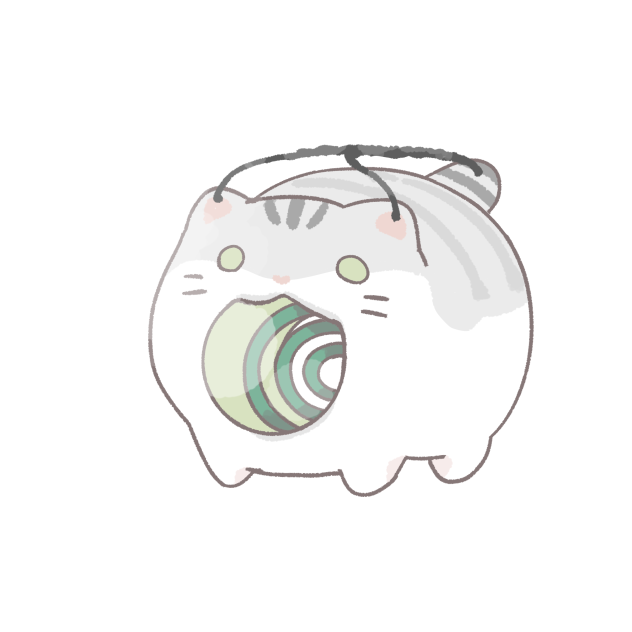 猫の蚊取り線香　サバトラ