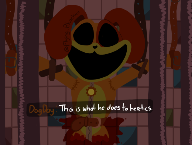 This is what he does to heretics…