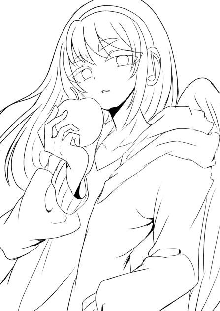 りんごとエル 塗り絵