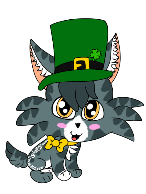 St Patricks Day Tabby Kitten - Speedpain