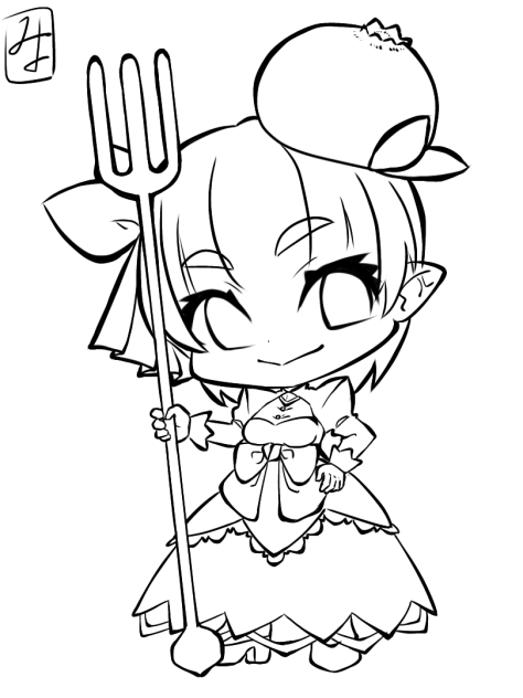 ブルーベリーレアチーズケーキ　線画